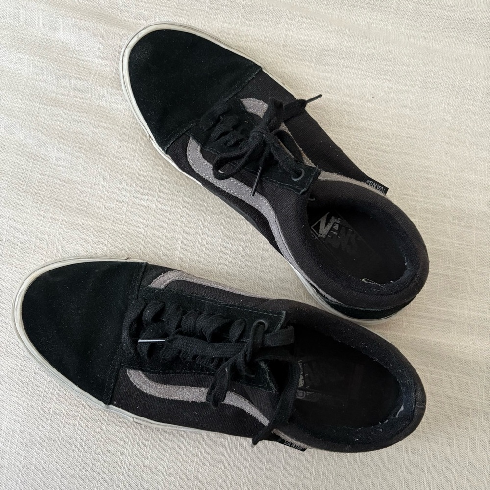 Vans Men's 10.5 Black & Gray Casual BMX Shoe / Sneaker